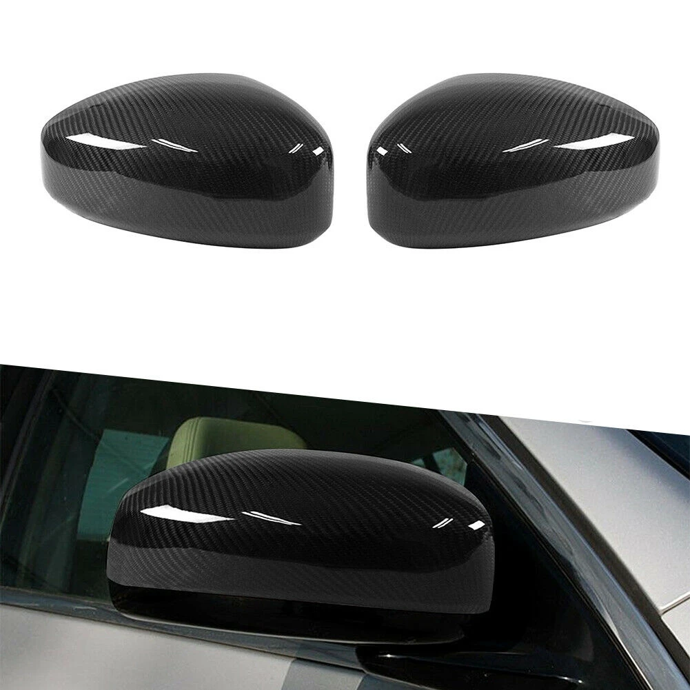 

For INFINITI G35 COUPE 2003-2007 Mirror Cover Dry Carbon Fiber Car Exterior Door Side Rear View Caps Reverse Case Add On Shell