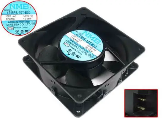 

NMB-MAT 4715PS-10T-B30 E06 Server Cooling Fan AC 100V 15W 120x120x38mm