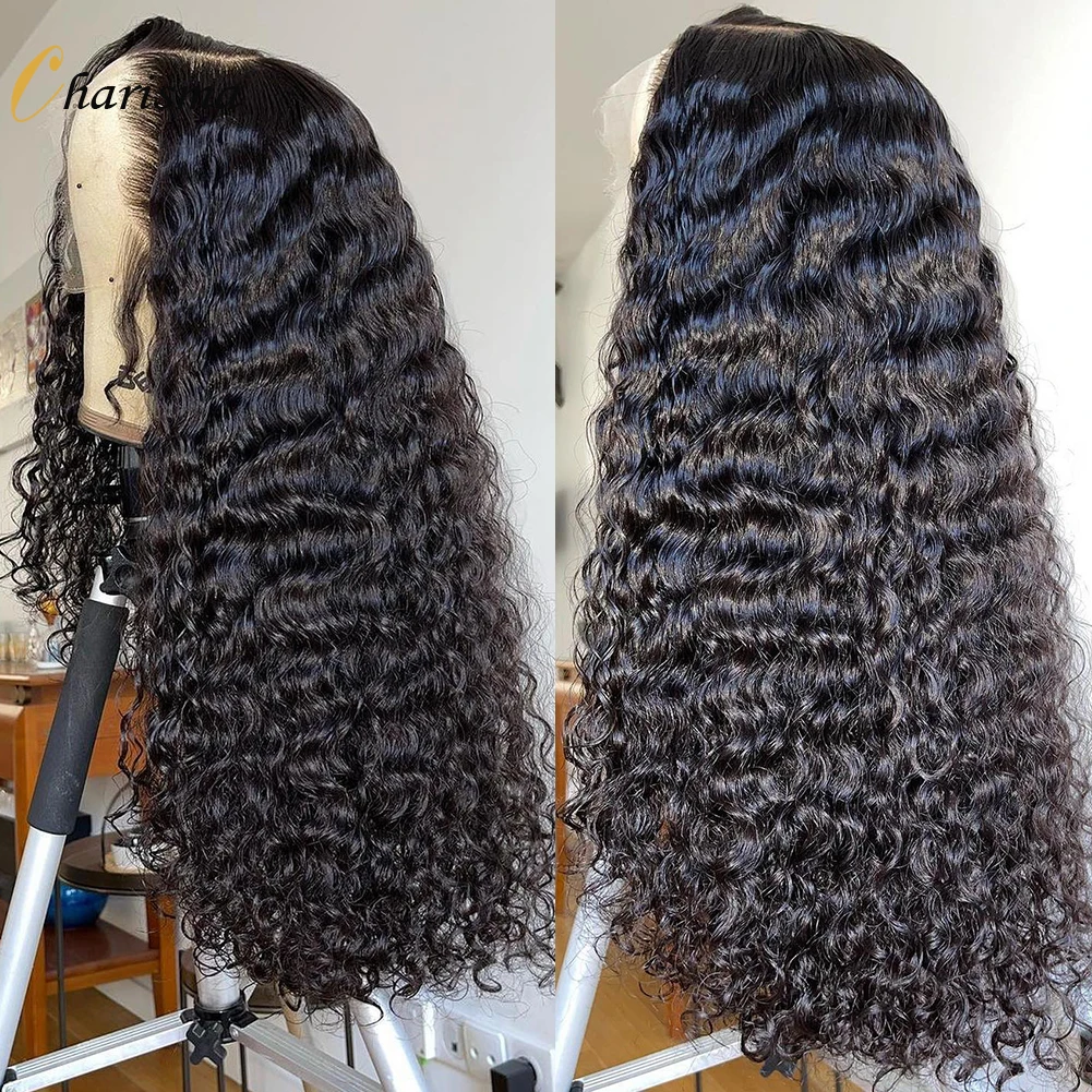 Charisma-peruca longa e encaracolada em renda sintética, 13x3, com cabelo de bebê, pré-depenado, para mulher