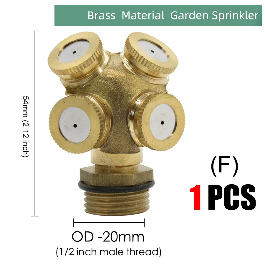 24 rodzaje mosiężna dysza ogród mgła zraszacz Spray miedź System chłodzenia mgłą dysza nawadniania 1/2 \