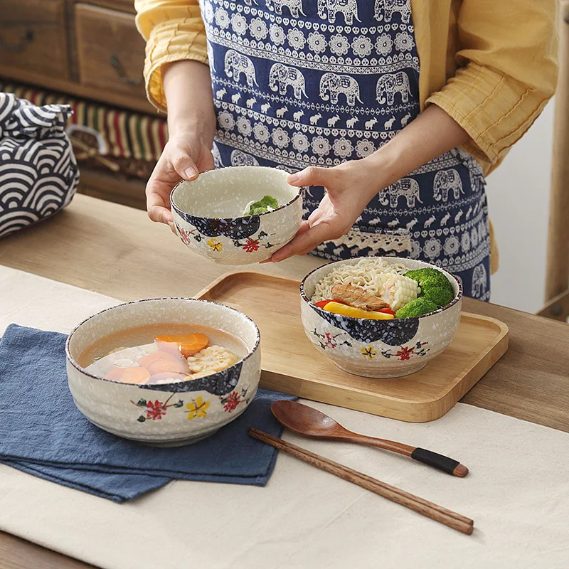 

LingAo Japanese Creative Ceramic Noodle Bowl, Soup Bowl