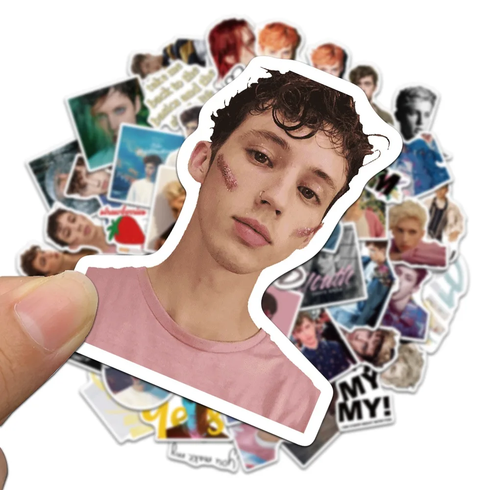 10/50Pcs Famous Male Troye Sivan Stickers Singer Actor for Luggage Laptop Refrigerator Motorcycle Skateboard Pegatinas Sticker