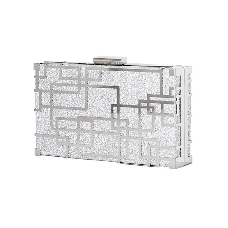 Fashion Glitter Evening Bags Geometric Pattern Shoulder Bags Ladies Elegant Party Handbags Vintage Banquet Wedding Clutch Bag