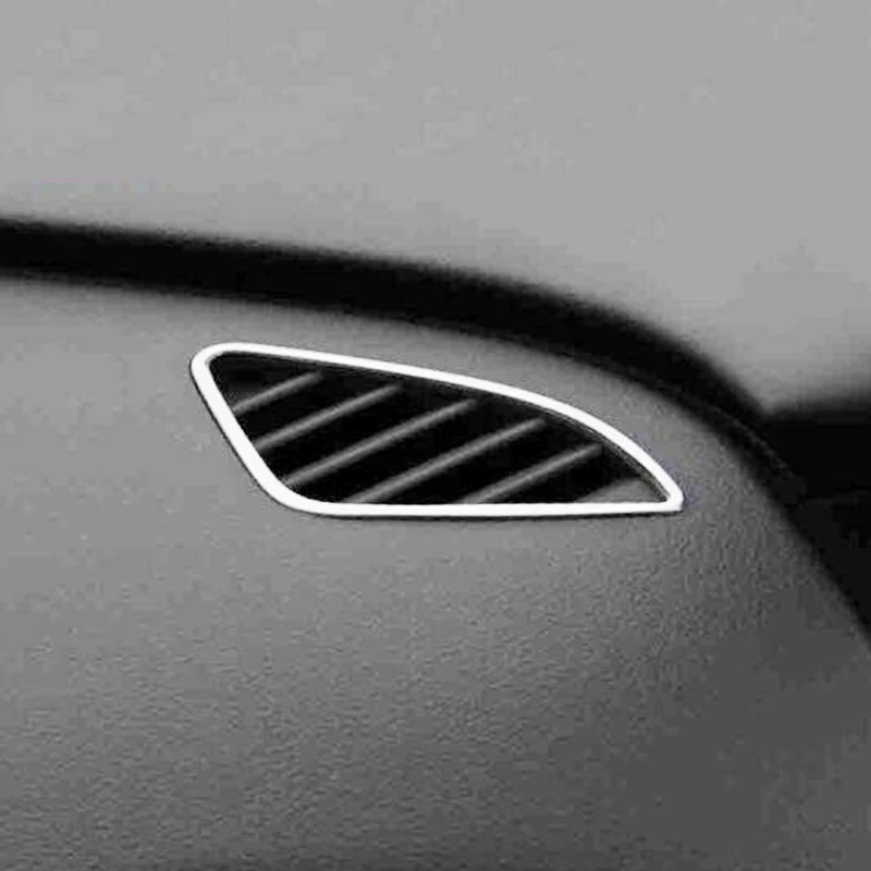 

ABS Chrome For Audi Q3 Car Styling accessories front Dashboard Air Conditioner Outlet Frame panel Cover Trim 2013 2014 2015 2016