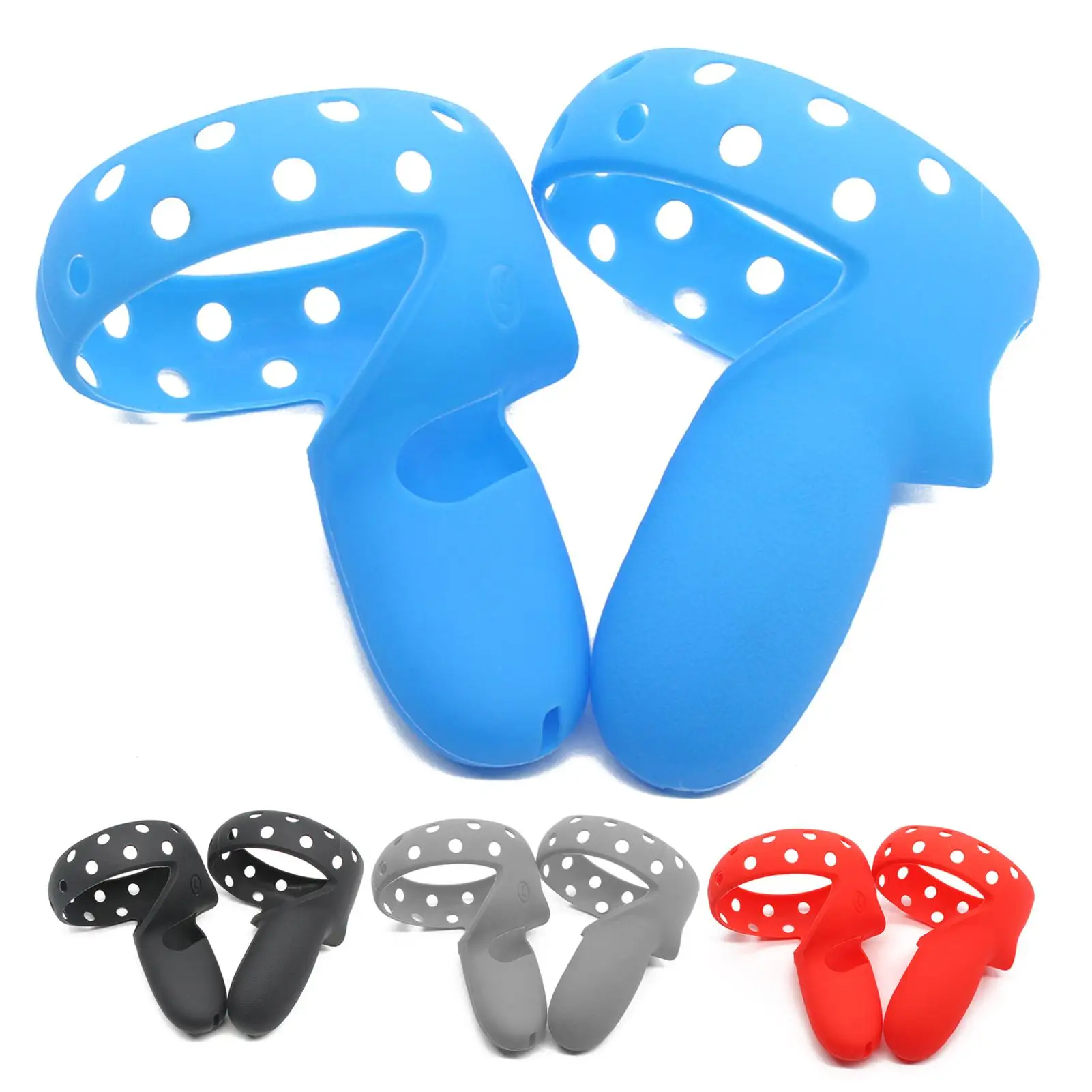 

Full Protective Sleeve for Quest 2 VR Touch Controller Silicone Cover Skin Oculus2 Handle Grip Knuckle Strap Accessories