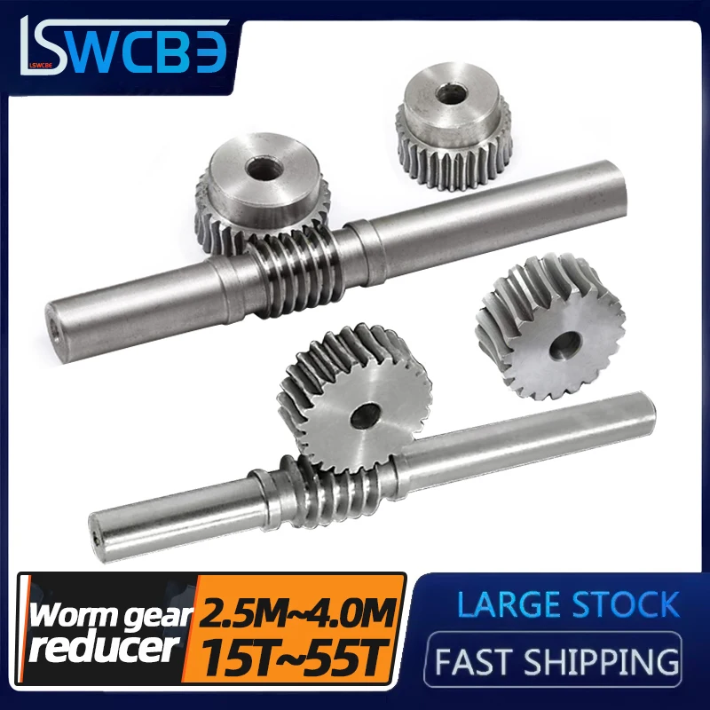 Reducer Worm Gear Rod Large Transmission Ratio 45# Steel Turbine Worm 1M 1.5M 2M 2.5M 3M 4M Module Transmission Parts