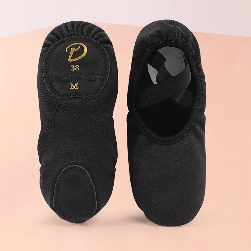 Zapatos de Ballet profesionales para mujer, zapatillas de baile de Ballet con encaje libre de tela elástica, zapatos de baile de suela suave para niños