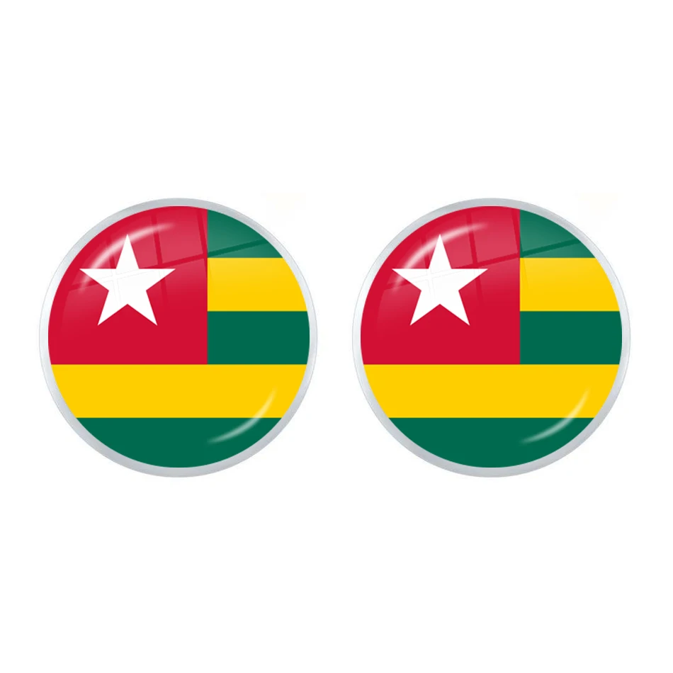 Sardova,Nicaragua,Mauritius,Honduras,Haiti,Togo,Bhutan,Belarus,Belize National Flag Glass Dome Stud Earrings Jewelry For Women