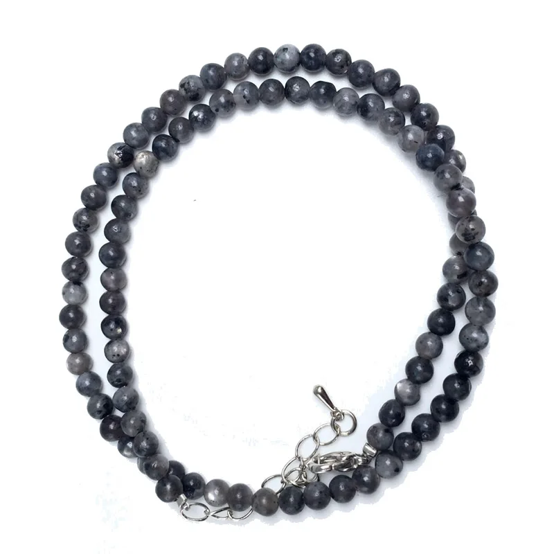 Natürliche 4mm Tigerauge Sodalith Amazonit Labradorit Perlenkette in Verschiedenen Farben Geschenke für Mädchen Modisches Armband Choker – Detail 26