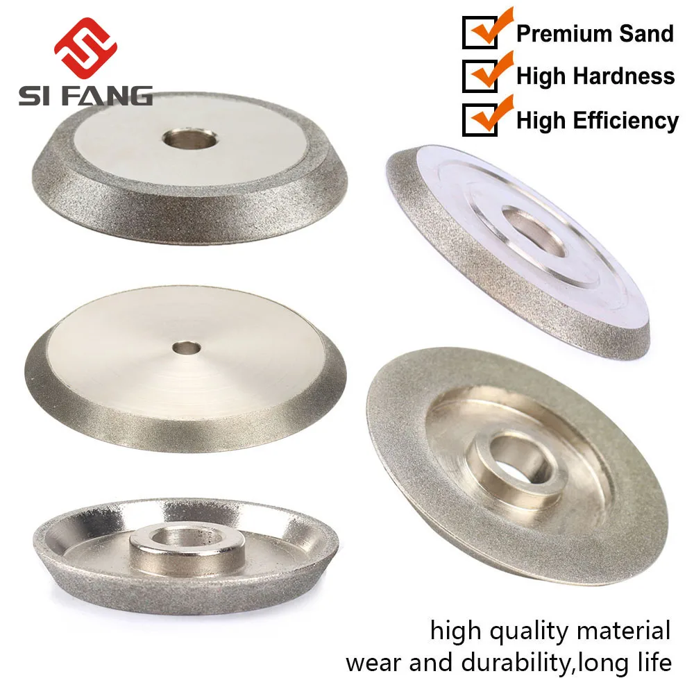 1PC 78mm Diamond Grinding Wheel Electroplate Grinding Circle 150Grit Grinder for Carbide Metal Tungsten Steel Milling Cutter