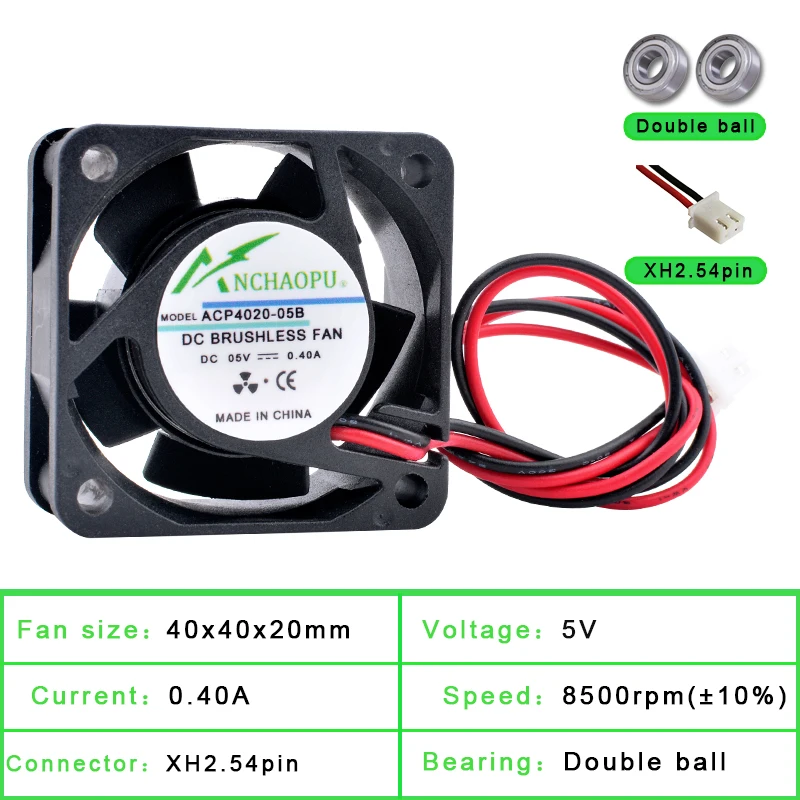 ACP4020 4cm 40mm fan 40x40x20mm DC5V 12V 24V for inverter router inverter power supply cooling fan