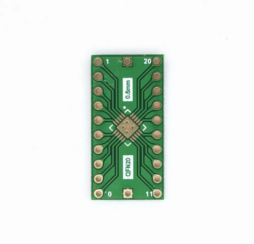 Adaptateur de broches QFN20 à DIP20, carte d'expérimentation de test 5*5 4*4 PCB