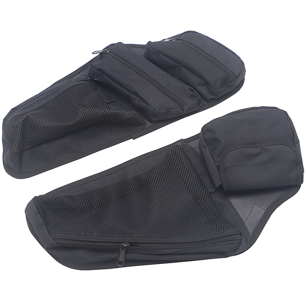 A pair black FOR HONDA GOLD WING GL 1800 GL1800 F6B 2018 2019 2020 2021 NEWER SADDLE BAG LID ORGANIZERS Goldwing F 6 B