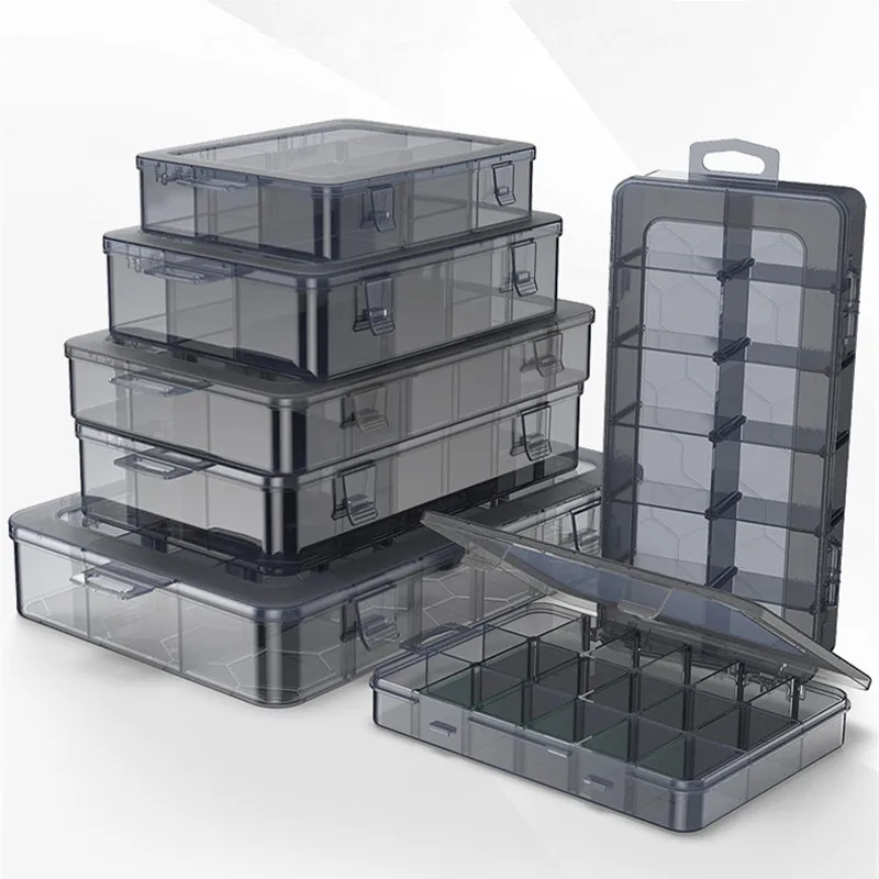 

Organizer 9-24 Grids Adjustable Storage Container Compartment Plastic Storage Box Component Screw Holder Case Display Container