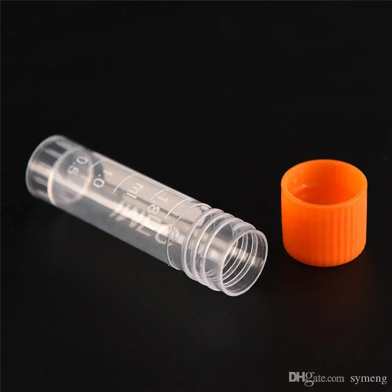 Tubos de centrífuga Micro para Laboratorio de Ciencia, tubos de colección de viales de muestra, de plástico transparente, 100 piezas, 1,8 ml