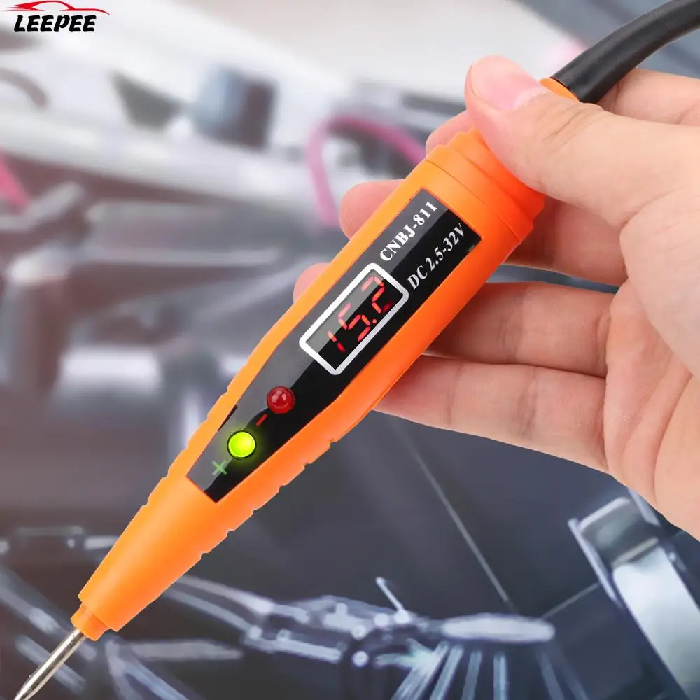 2.5-32V Digital Car Electrical Test Pen Diagnostic Tool Detector Voltage Tester Power Probe Pencil Repair Automobile Accessories