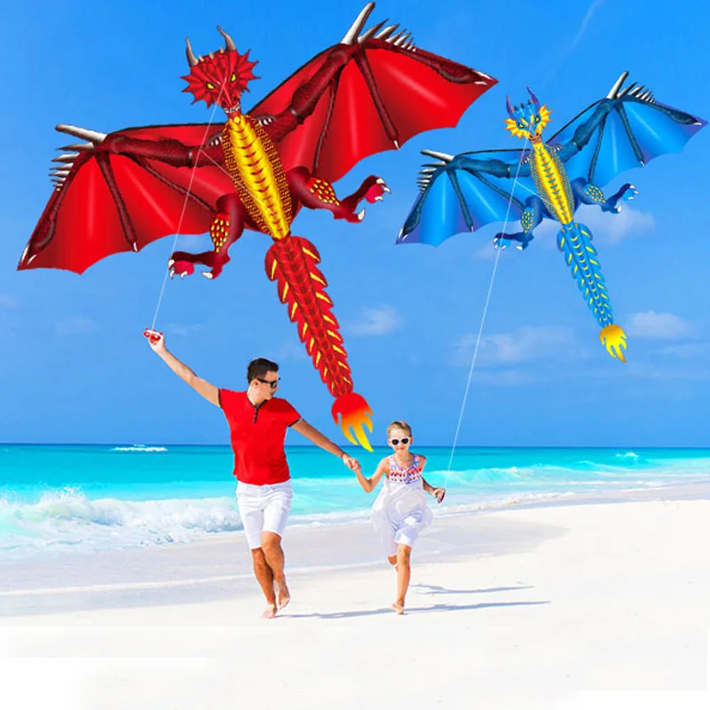 Kite LED Flying Dragon para adultos e crianças, pipas de animais de vento, brinquedo divertido ao ar livre, alça e linha, fábrica, quente, 160cm, 64 polegadas