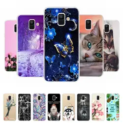 Case For Samsung Galaxy A6 2018 Transparent Cartoon Soft TPU Silicone Phone Cases Back Cover For Samsung Galaxy A6 A 6 Plus 2018