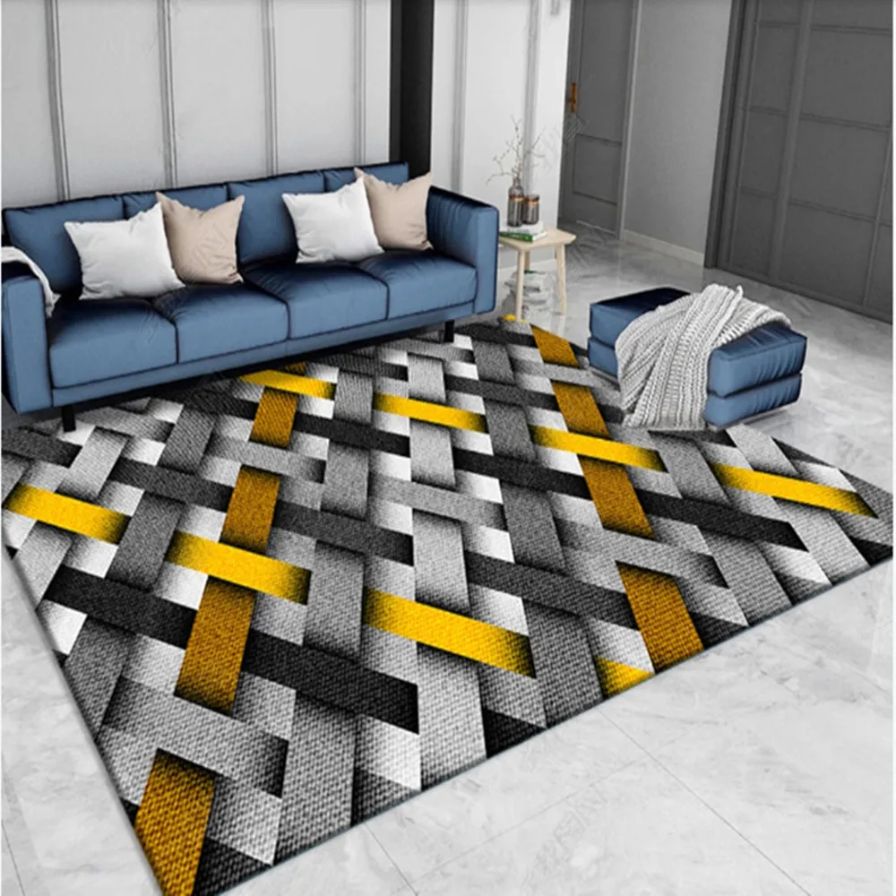 

Modern Creativity 3D Geometric Pattern Carpets For Living Room Bedroom Decor Rug Home Hallway Floor Mat Kids Room play Area Rugs