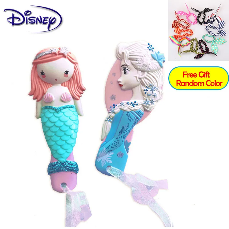 Disney Frozen Princess Comb Kids Gentle Anti-static for Girl 3D Princess Frozen Hair Brushes Mermaid Ariel Handle Hair Comb