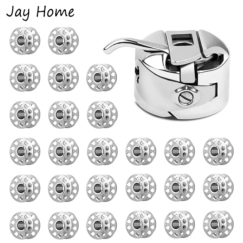 

1Pc Sewing Machine Bobbin Case Bobbin Holder with 5Pcs Metal Bobbins for Home Sewing Machine DIY Needlework Sewing Accessories