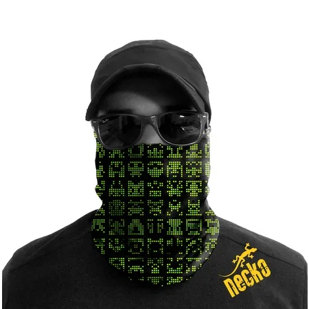 Necko Green Pixel Buff Bandana Face Mask-DN181 460043988