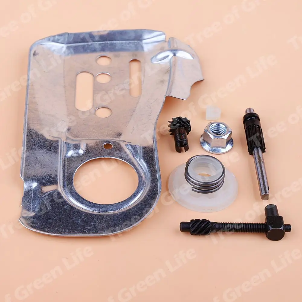 Dây Chuyền Thanh Dẫn Tấm Husqvarna 445 450 445E 450E Bơm Dầu Con Sâu Gear Điều Chỉnh Siết Bu Lông Hạt Bộ Máy Cưa Xích 544094001