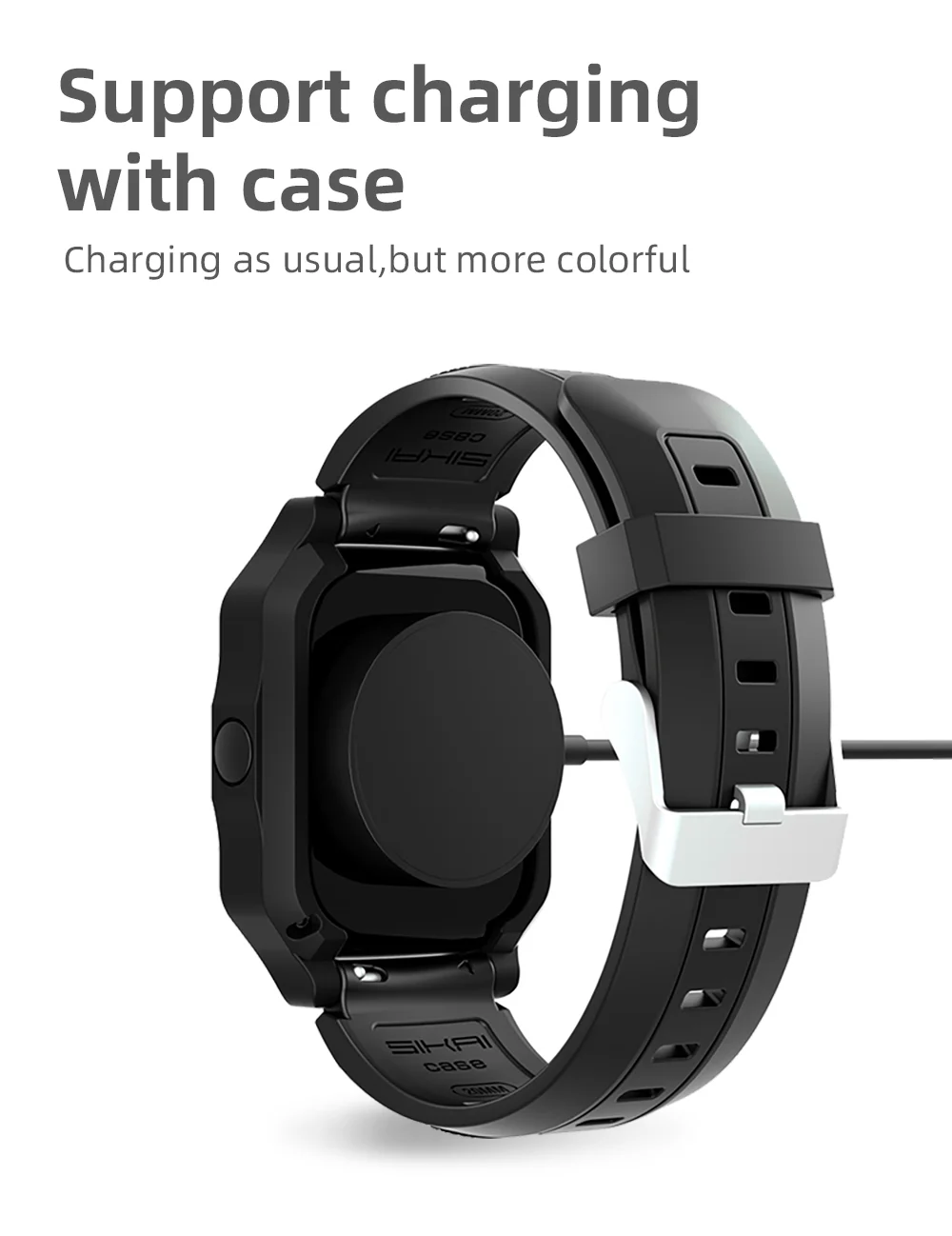 SIKAI 2020 New Case for Amazfit GTS2 TPU Shell Cover Protect Band Strap Bracelet Charger For Xiaomi Huami Amazfit GTS 2e Watch