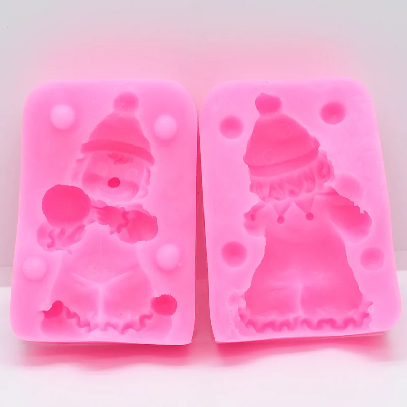 3D Clown Shape Silicone Mold Resin DIY Chocolate Cake Candy Dessert Fondant Moulds Baking Decoration Tool Kitchenware