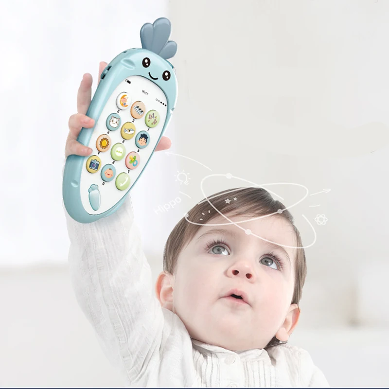 Electronic Toy Cartoon Phone Kid Mobile Phone Cellphone Telephone Educational Learning Toys Music Baby Infant Teether Phone