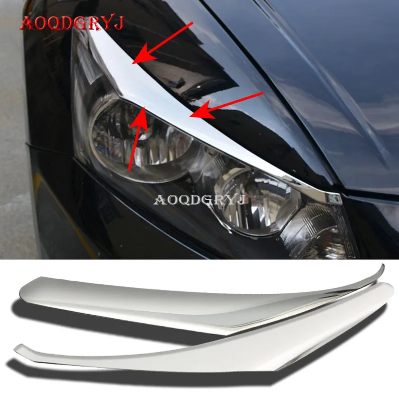 

For Honda Accord 4dr sedan 2008-2012 Chrome & Carbon Fiber Look Front Bumper Headlight Eyelid Eyebrow Molding Trim Strips Covers