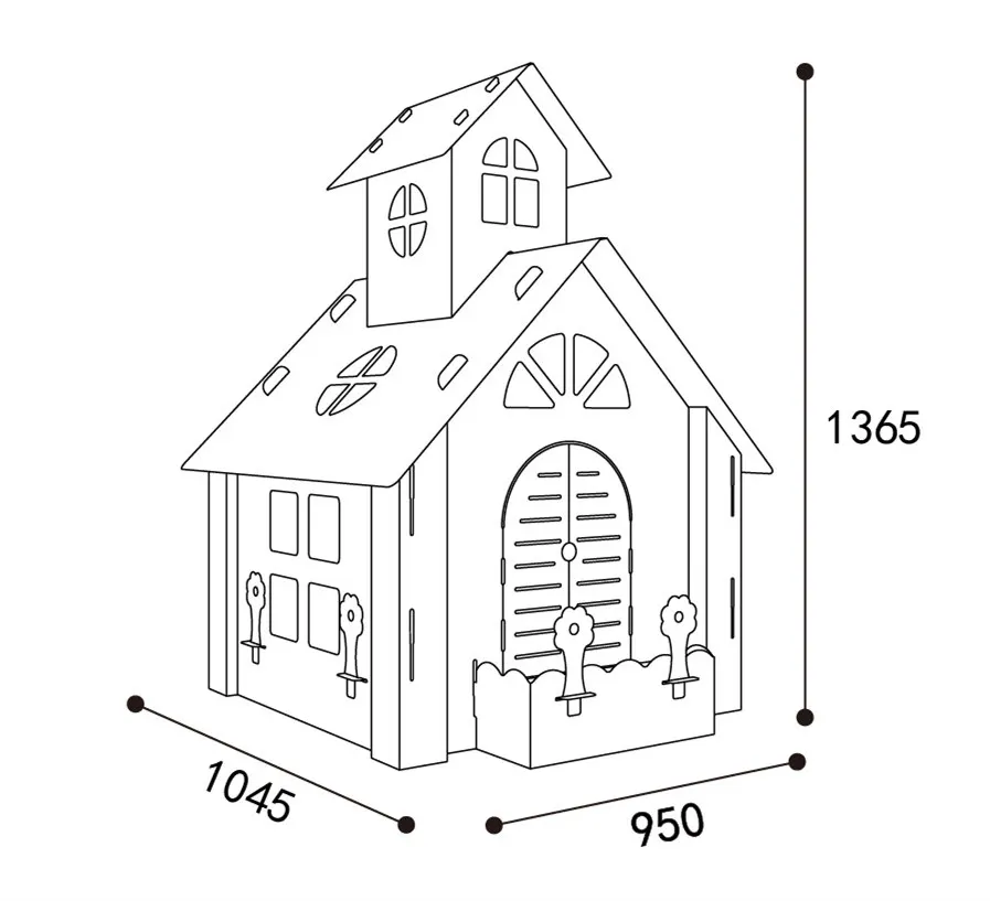 [Funny] Kids Tent DIY Paper castle tent Paper palace Children Indoor Outdoor game tent Room House baby gift 104.5*95*136.5cm