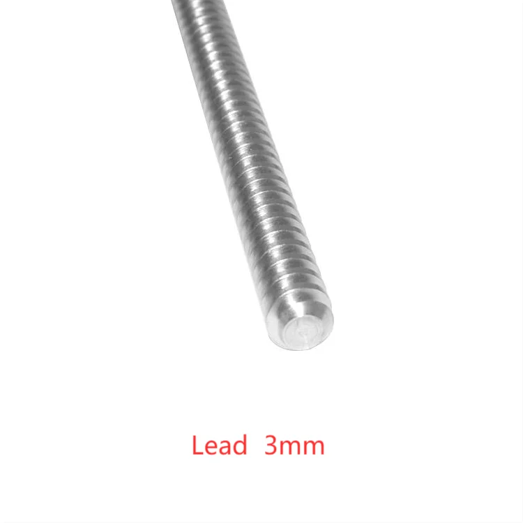 304 stainless steel T8 screw length 250mm lead 1mm 2mm 3mm 4mm 8mm 10mm 12mm 14mm 16mm trapezoidal spindle 1pcs