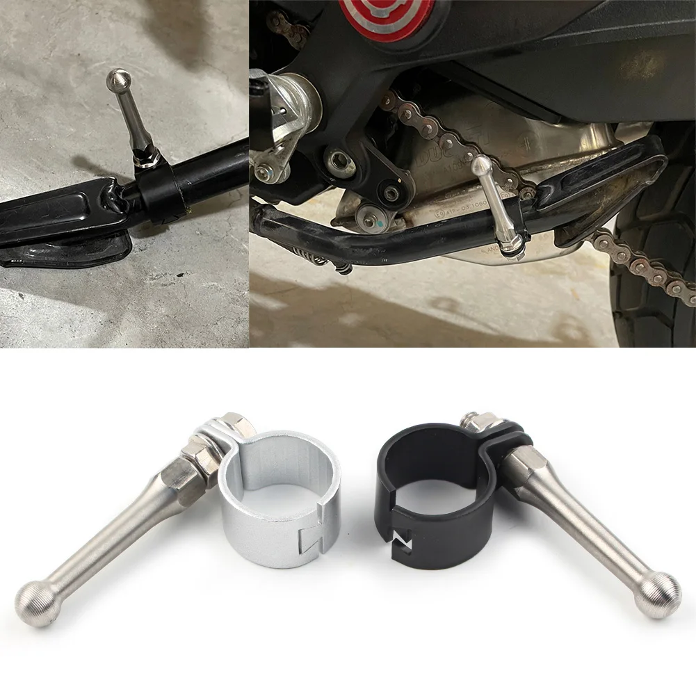 Motorcyle Side Foot Kickstand Extension Kit Side Stand Support For Harley Cafe Racer Honda Motorbike Accessories