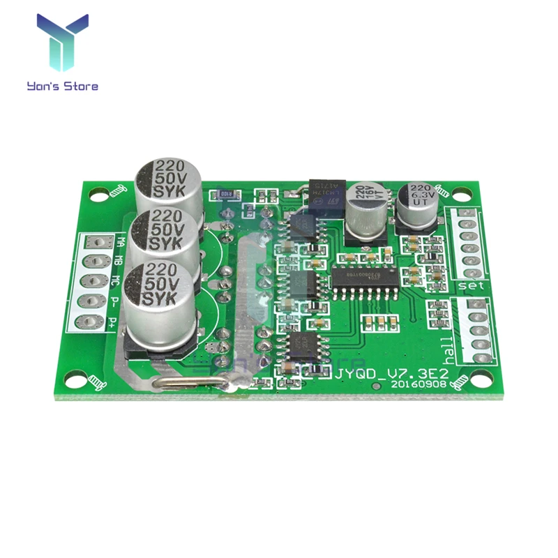 DC 12V-36V 24V 20A 500W Controller motore Brushless Hall BLDC Driver Board tensione PWM regolazione velocità JY01