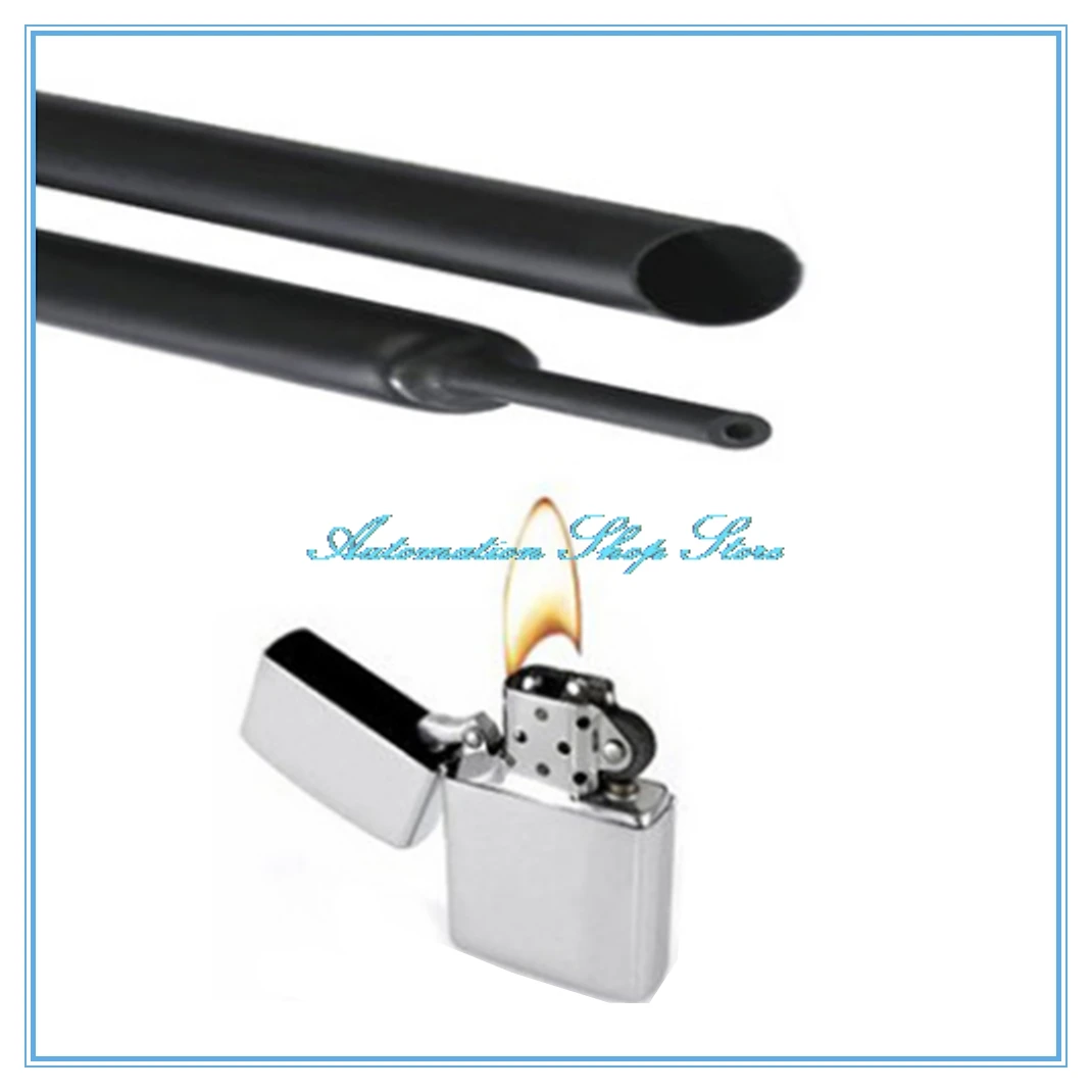 Round Diameter 1mm/1.5mm/2mm/2.5mm/3mm/3.5mm/4mm Length 5M Heat Shrink Tubing Shrinkable Tube Black Wire Wrap