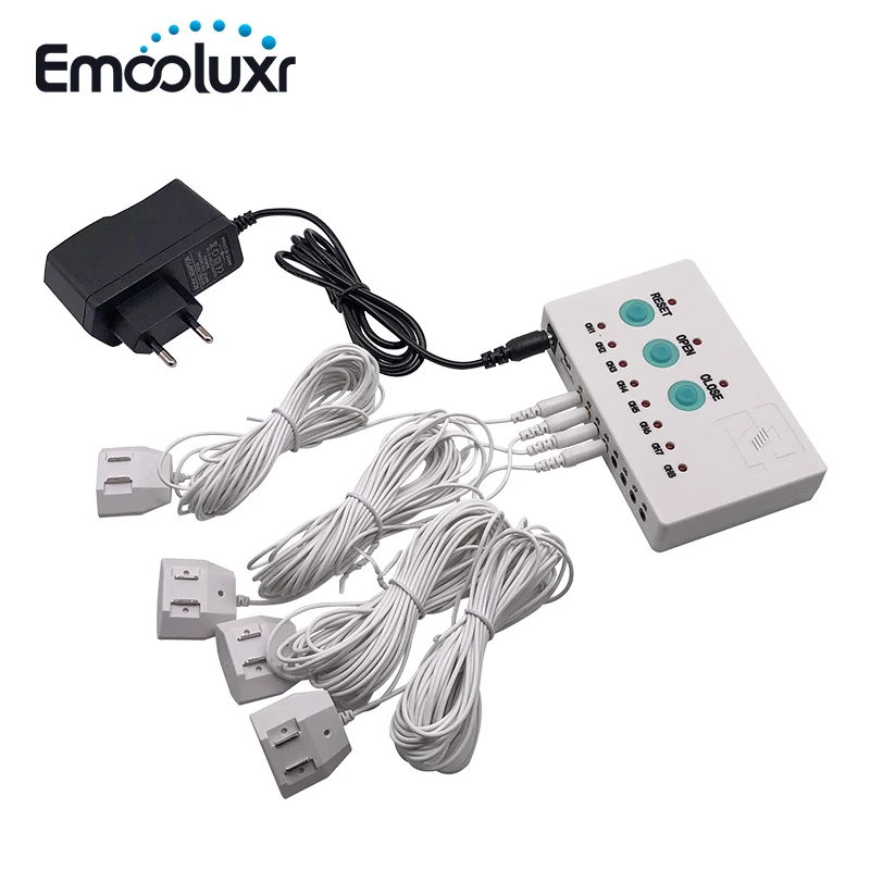 Water Leakage Alarm Detector with EU Power Adapter and 4pcs Wired Water Sensor Cable