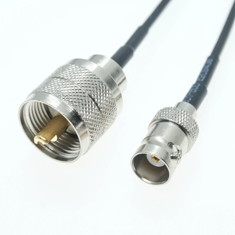 

UHF Male PL259 To BNC Female Connector Plug Jumper Coaxial RG174 Extension Cable