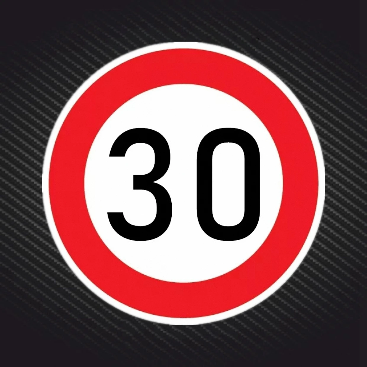 

PVC-0072# Speed Limit (30 km), Ø 16 cm Self-adhesive Decal Car Sticker Waterproof Auto Decors