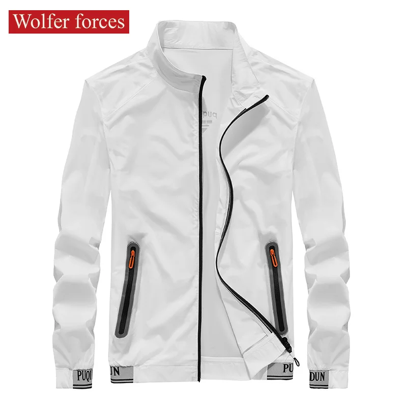 

Summer Ice Silk Sunscreen Men's Ultra Thin Skin Clothes Breathable Quick Drying Coat Spring Elastic Sport Jacket Windbreaker