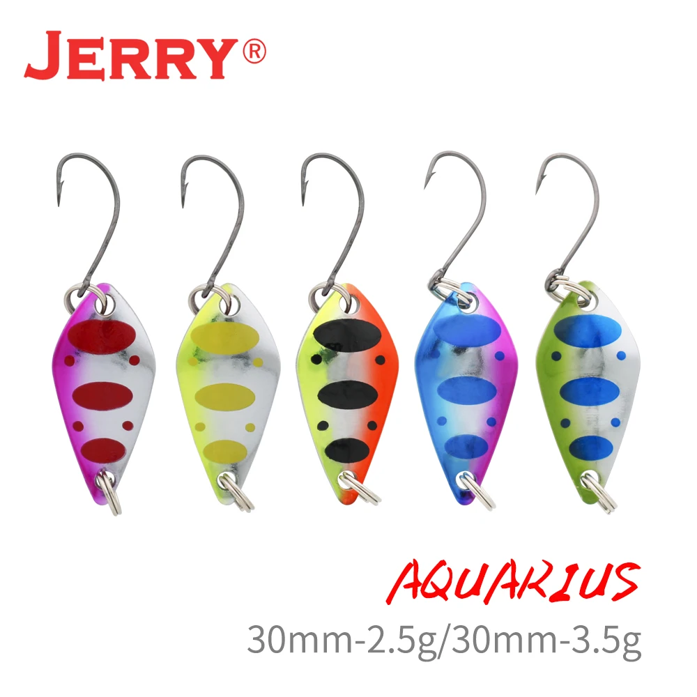 Jerry Aquarius Micro Trout Area Fishing Lure Set Glowing In The Dark Freshwater 2.5g 3.5g Spoon Set Kit