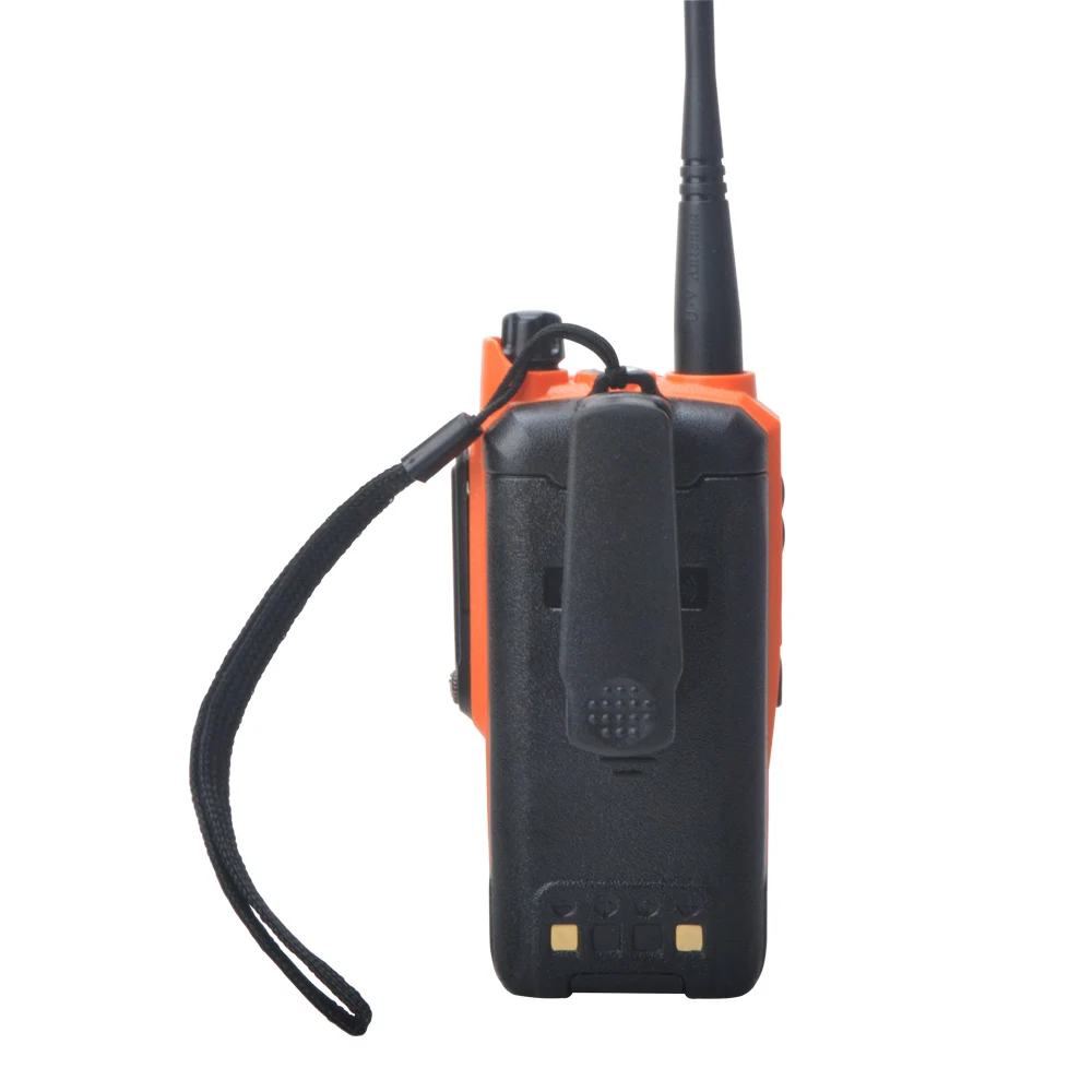 Imagem -02 - Baofeng Uv9r Plus Laranja Walkie Talkie Ip57 Resistência à Prova Impermeável Água Rádio fm Uv-9r Mais Vhf Uhf Banda Dupla 8w 128ch com Hands