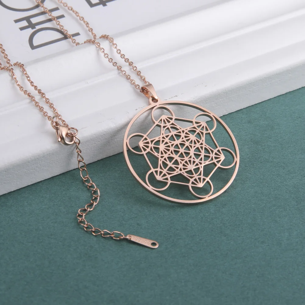 COOLTIME Angel Seal Erzengel Metatron Halsketten Damen Herren The Secrets of the Kabbalists Garden Solomon Edelstahlschmuck – Detail 4