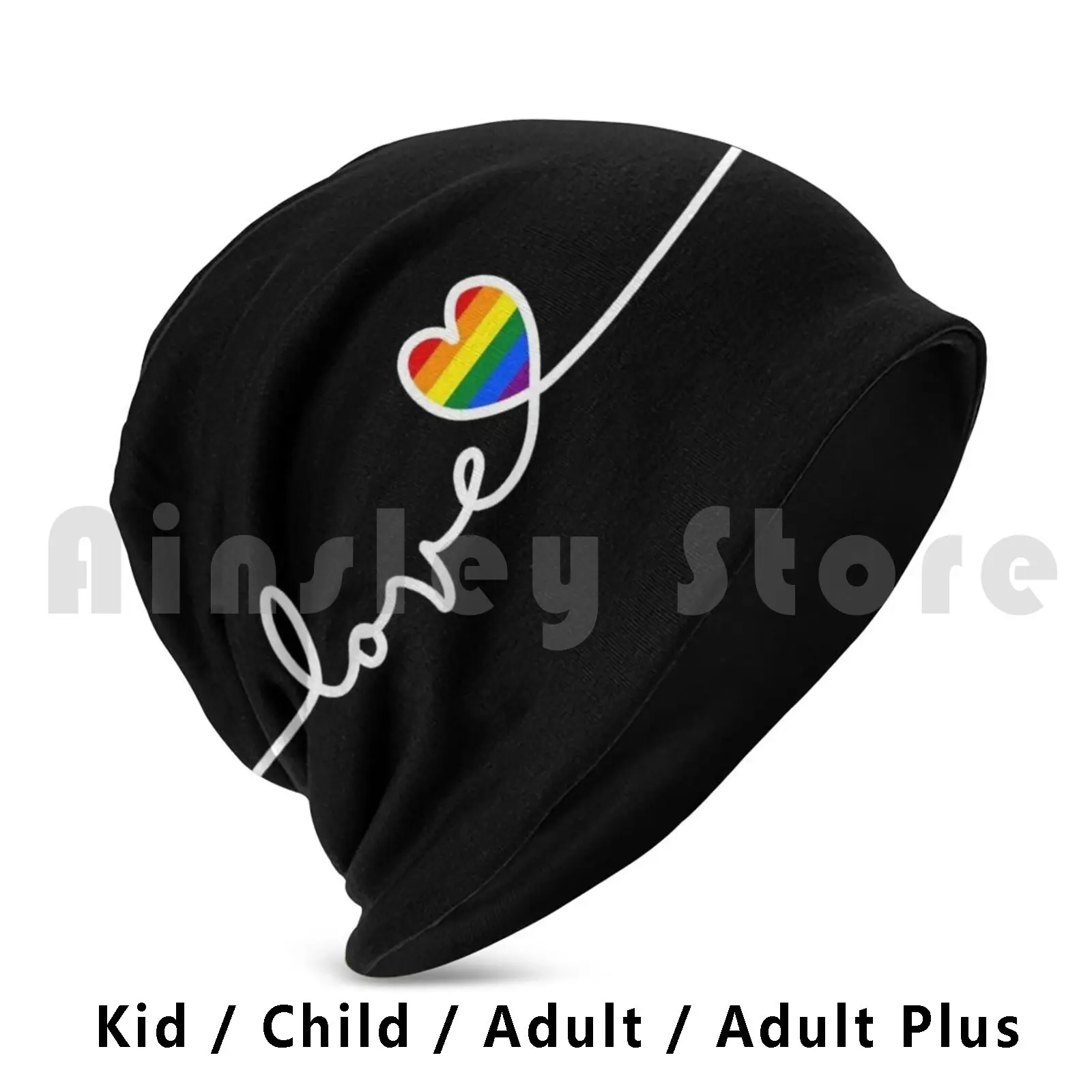 Love Beanie Hedging Cap DIY Print Cushion Love Flag Heart Pride Bisexual Rainbow Protect