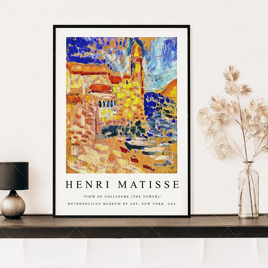Henri Matisse Exhibition Poster, Gallery Quality Art, Landscape Near Collioure, Matisse Print, Expressionism, Wall Art Decor