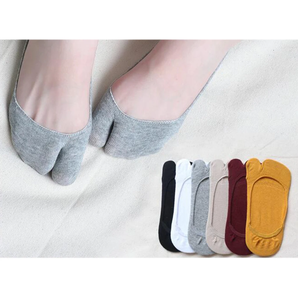 Women\'s Big Toe Flip Flop Socks women short cotton summer thin sock Casual Tabi Stylish Socks