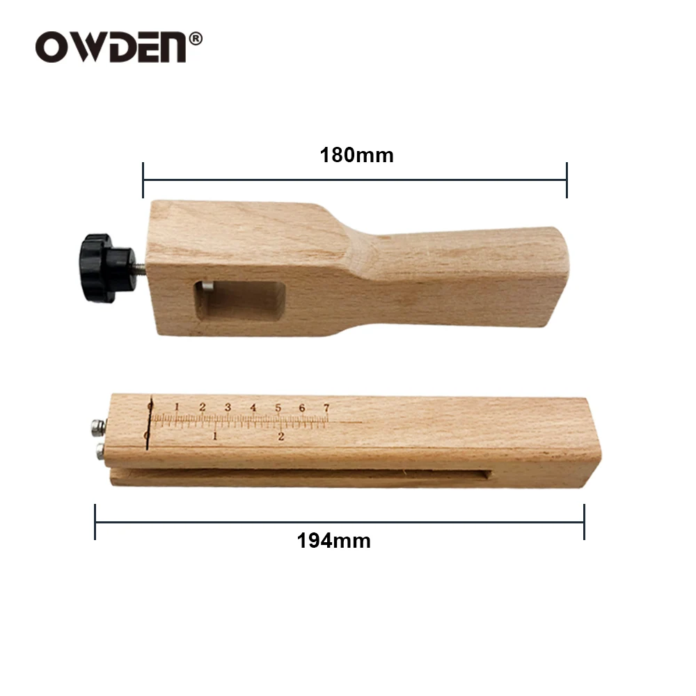 OWDEN Leather Adjustable Wooden Strip Strap Cutter Leathercraft Strip Belt DIY Hand Cutting