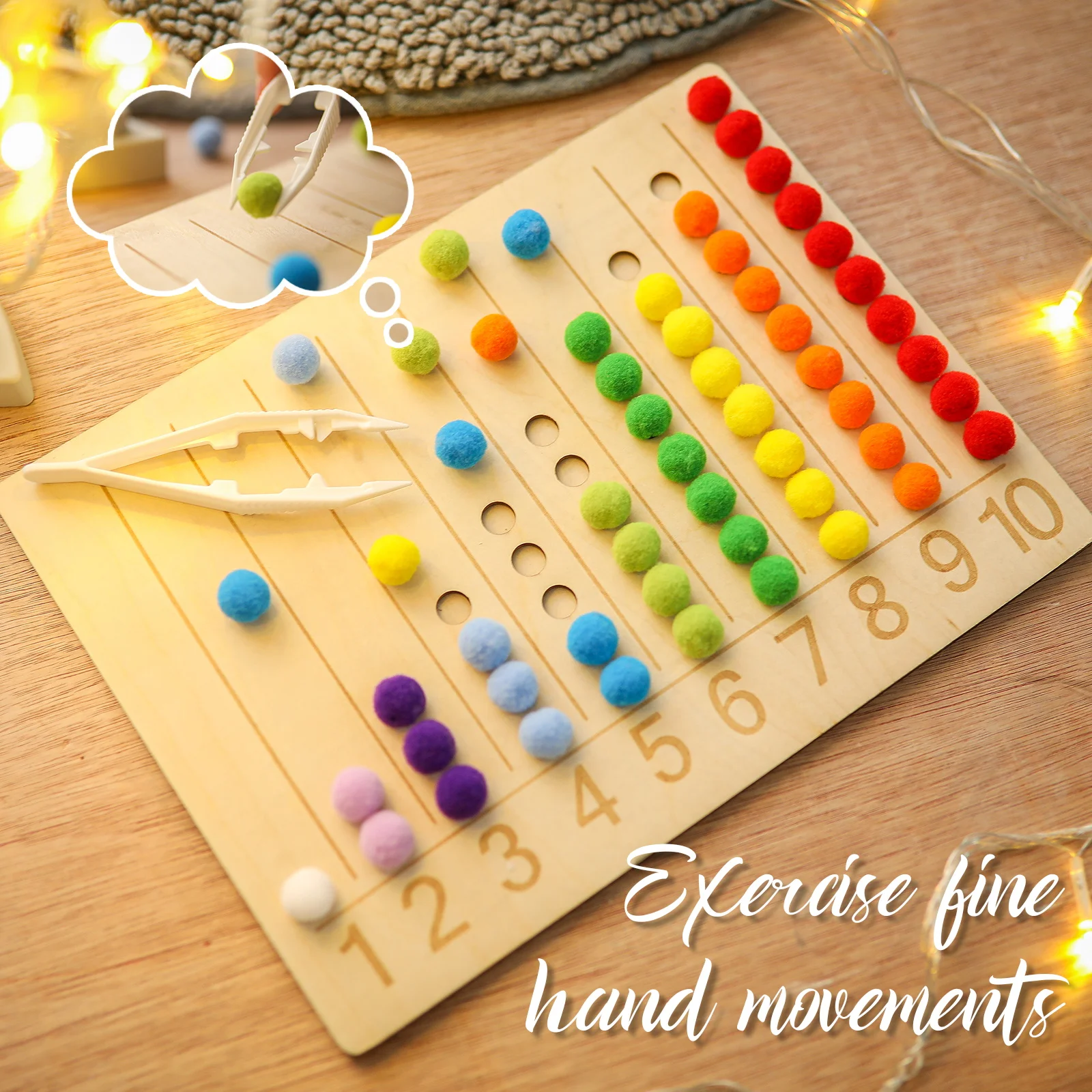 Montessori Rainbow Ban Gỗ Tự Nhiên Đồ Chơi Cho Bé Gái Bé Trai Màu Phân Loại Giáo Dục Bắc Âu Đồ Chơi Toán Học Giảng Đồ Chơi Quà Tặng