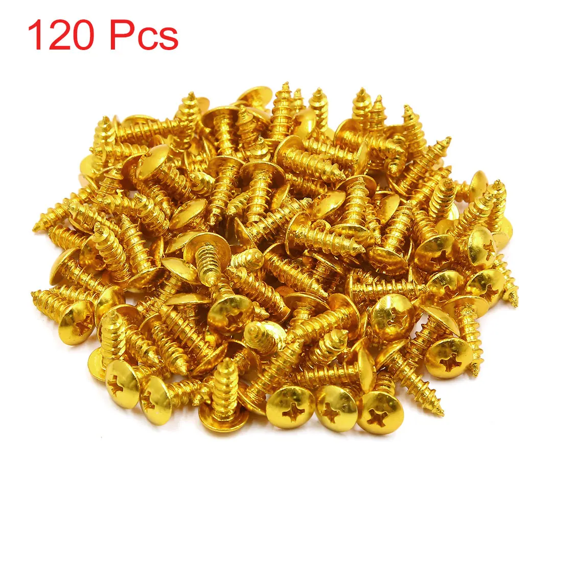 X Autohaux 30pcs/50pcs/120pcs Universal Red Motorcycle Cross Head Self Tapping Bolts Screws Nut Round Head 5mm Thread Diameter