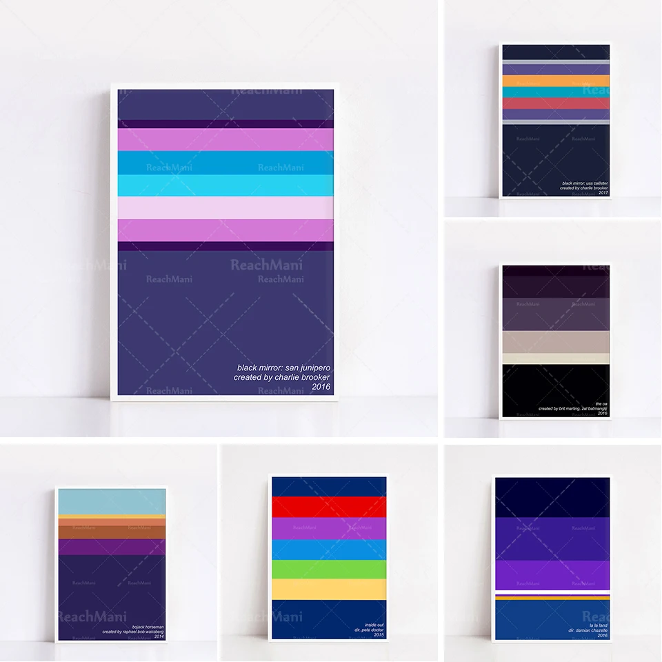 Palette minimaliste imprimée | Alternative de conception simplifiée aux affiches d'exposition télévisée